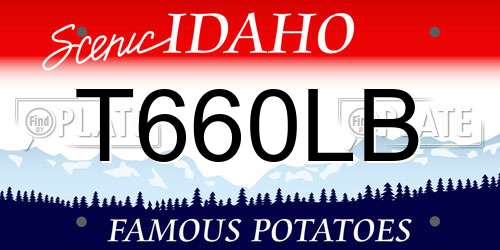 T660LB Idaho License Plate