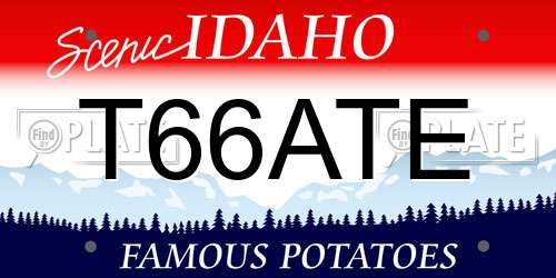 T66ATE Idaho License Plate