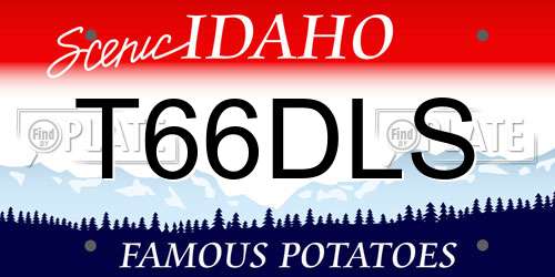 T66DLS Idaho License Plate