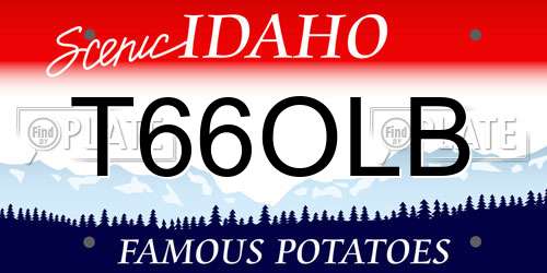 T66OLB Idaho License Plate