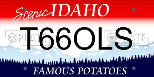 T66OLS Idaho License Plate