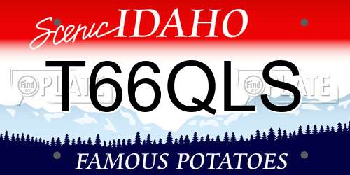 T66QLS Idaho License Plate