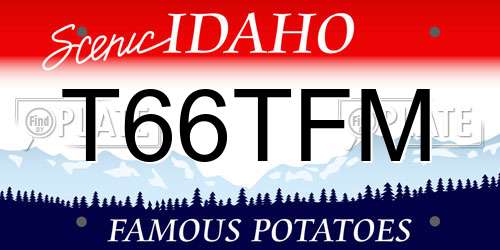 T66TFM Idaho License Plate