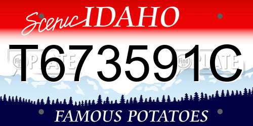 T673591C Idaho License Plate