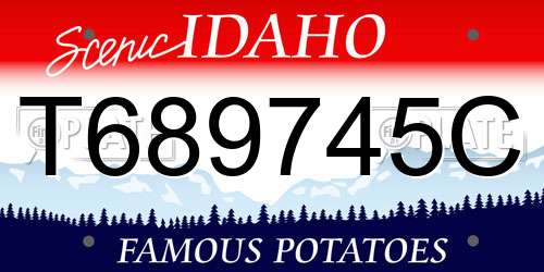 T689745C Idaho License Plate