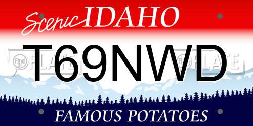 T69NWD Idaho License Plate