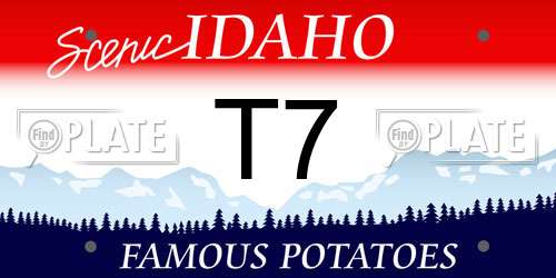T7 Idaho License Plate