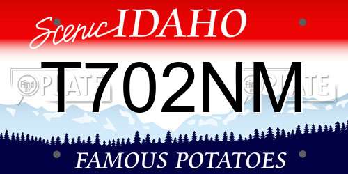 T702NM Idaho License Plate