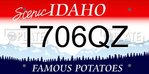 T706QZ Idaho License Plate