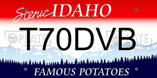 T70DVB Idaho License Plate