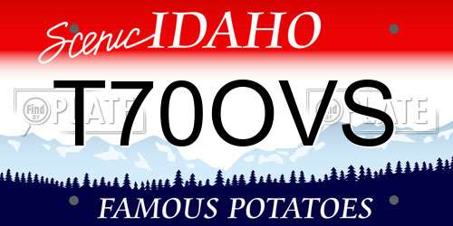T70OVS Idaho License Plate