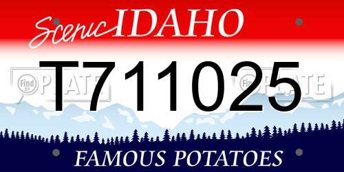 T711025 Idaho License Plate