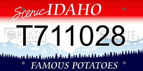 T711028 Idaho License Plate
