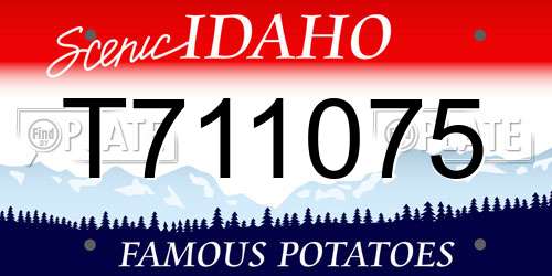 T711075 Idaho License Plate