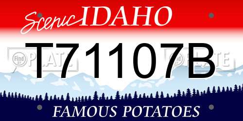 T71107B Idaho License Plate