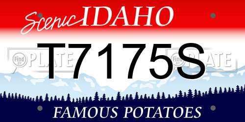 T7175S Idaho License Plate