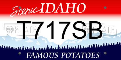 T717SB Idaho License Plate