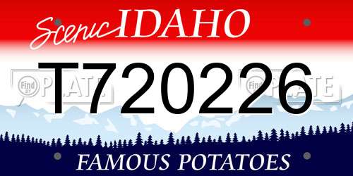 T720226 Idaho License Plate
