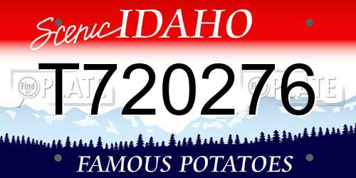 T720276 Idaho License Plate