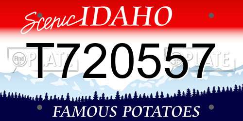T720557 Idaho License Plate