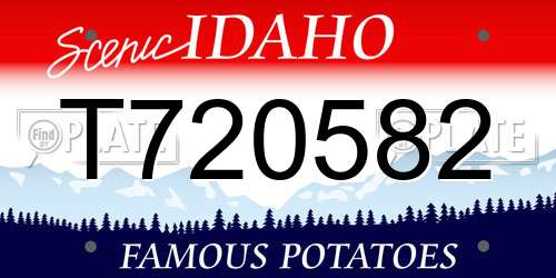 T720582 Idaho License Plate