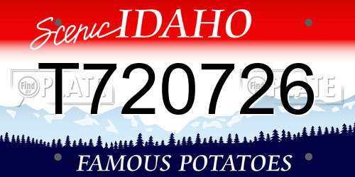 T720726 Idaho License Plate