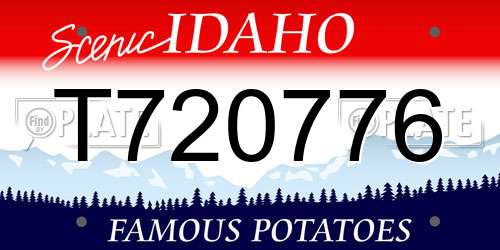 T720776 Idaho License Plate