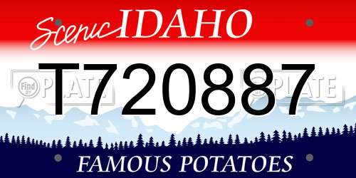 T720887 Idaho License Plate