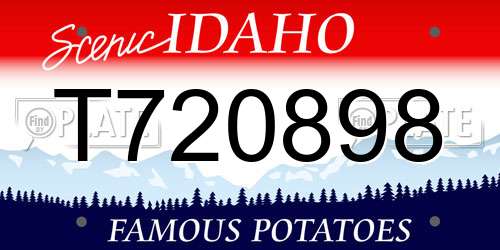 T720898 Idaho License Plate
