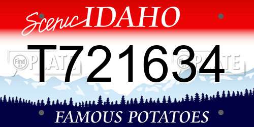 T721634 Idaho License Plate