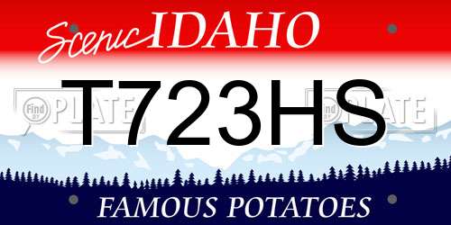 T723HS Idaho License Plate