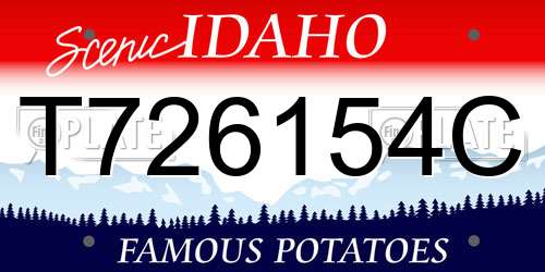 T726154C Idaho License Plate