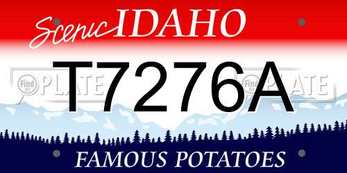 T7276A Idaho License Plate