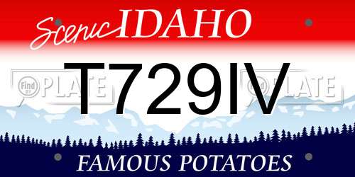 T729IV Idaho License Plate