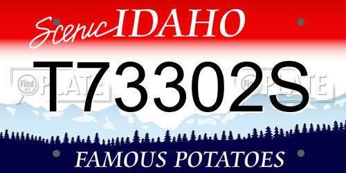 T73302S Idaho License Plate