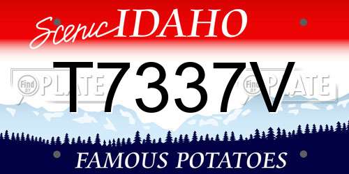 T7337V Idaho License Plate