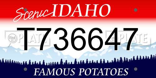 T736647 Idaho License Plate