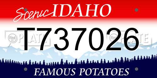 T737026 Idaho License Plate