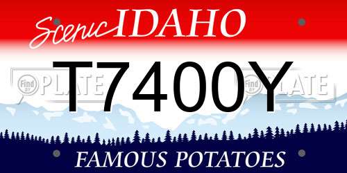 T7400Y Idaho License Plate
