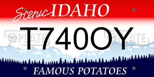 T740OY Idaho License Plate