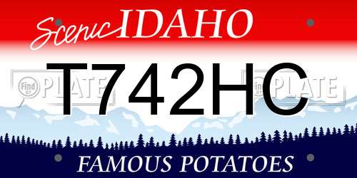 T742HC Idaho License Plate