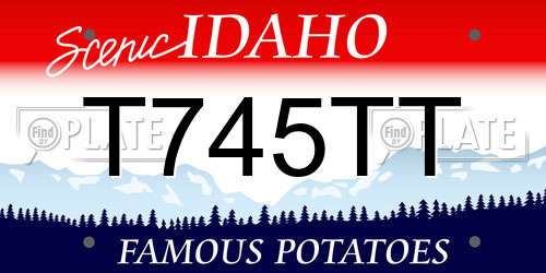 T745TT Idaho License Plate
