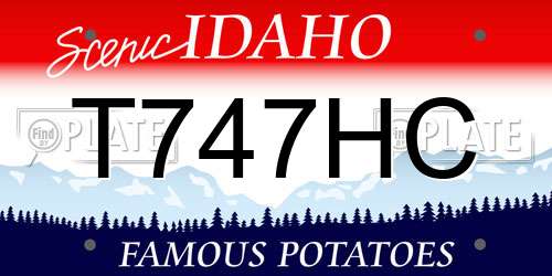 T747HC Idaho License Plate