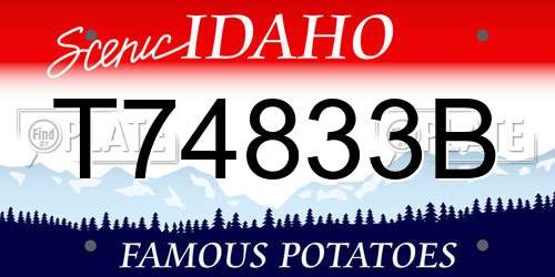 T74833B Idaho License Plate