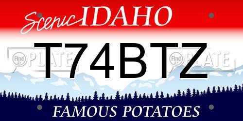 T74BTZ Idaho License Plate