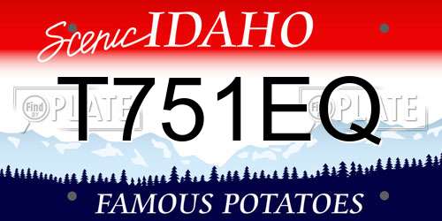 T751EQ Idaho License Plate