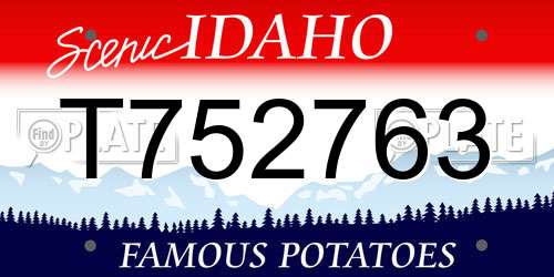 T752763 Idaho License Plate