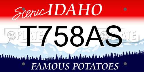 T758AS Idaho License Plate