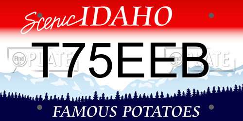 T75EEB Idaho License Plate