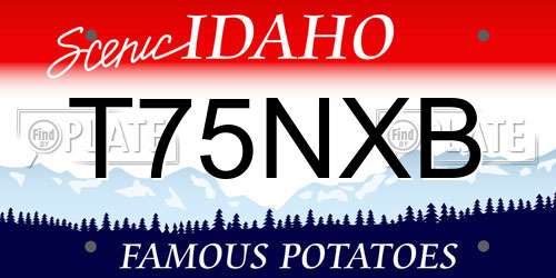 T75NXB Idaho License Plate
